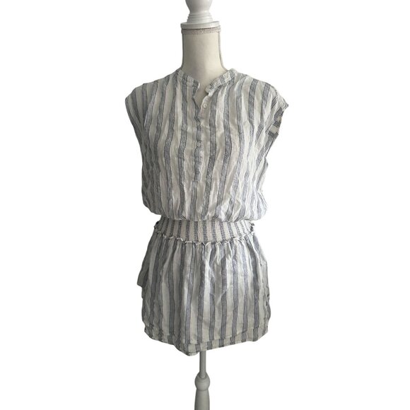 RAILS White Blue Striped Drop Waist Dress Size Medium - Picture 5 of 6